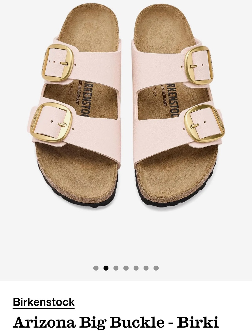 Birkenstock Arizona Big Buckle Birkibuc Sandals in light rose